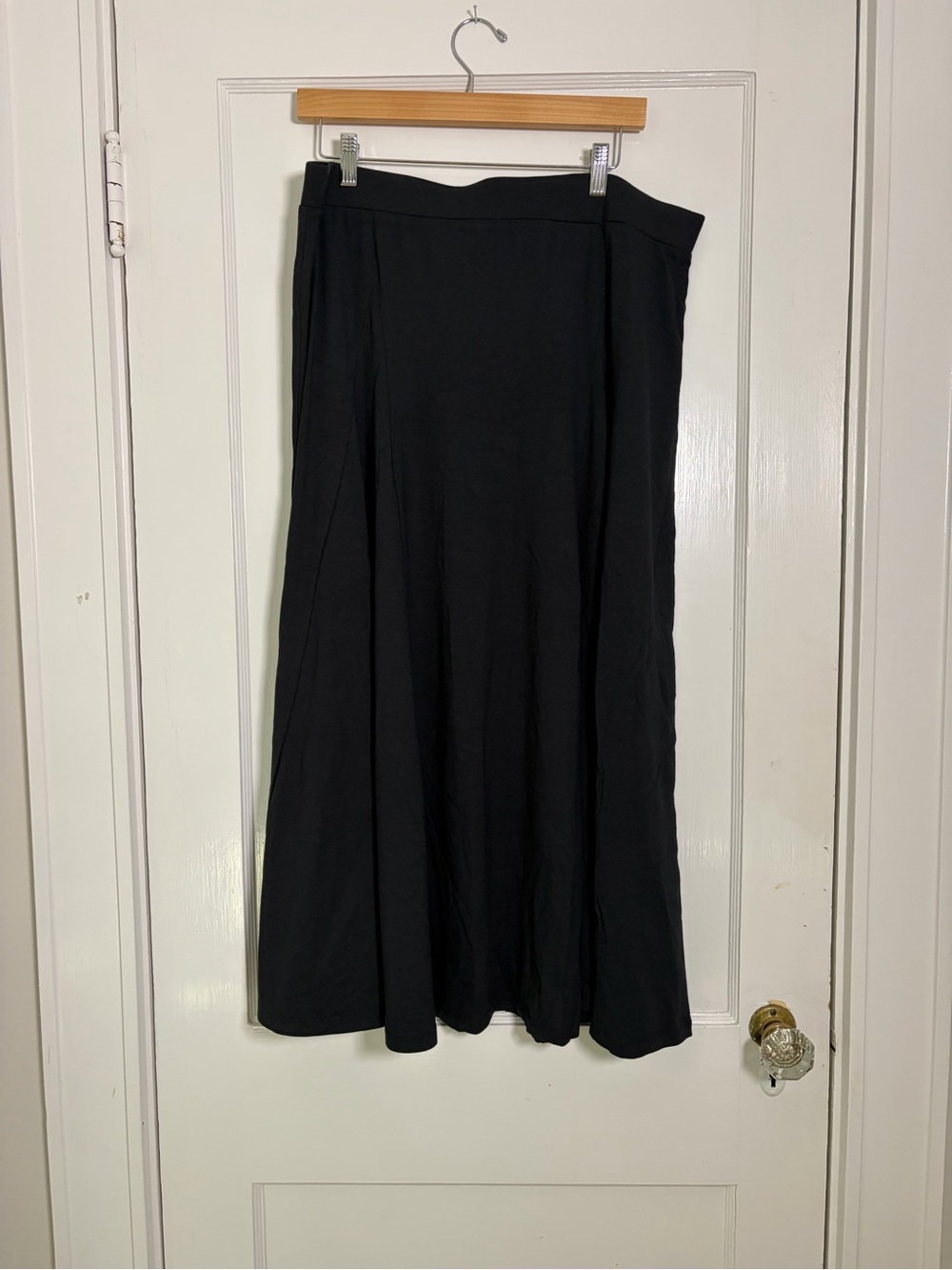 NWT Lauren Ralph Lauren Black A-Line Long Skirt XL